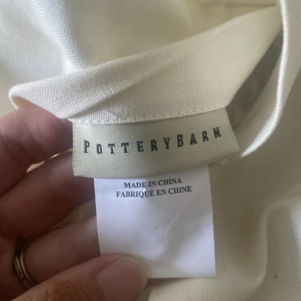 Pottery Barn Embroidered Lumbar Pillow Cover 16x26